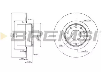 Тормозной диск (BREMSI: DBA805S)