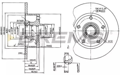 Тормозной диск (BREMSI: DBA830S)