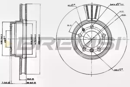 Тормозной диск (BREMSI: DBA832V)