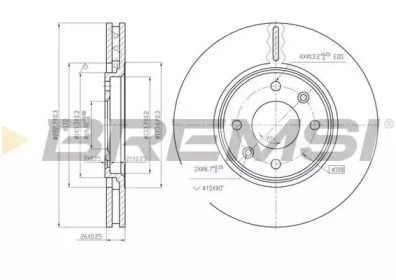 Тормозной диск (BREMSI: DBA841V)