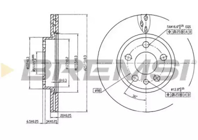 Тормозной диск (BREMSI: DBA842V)