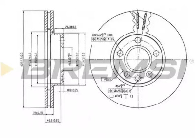 Тормозной диск (BREMSI: DBA846V)