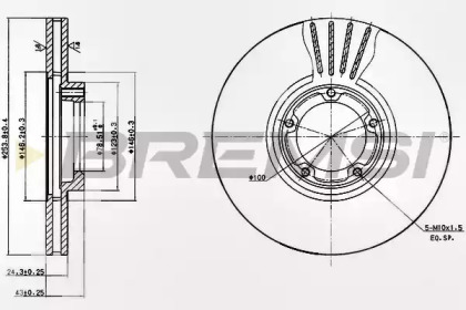 Тормозной диск (BREMSI: DBA848V)