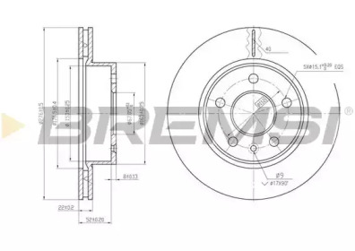 Тормозной диск (BREMSI: DBA860V)