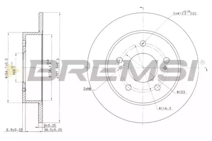 Тормозной диск (BREMSI: DBA863S)