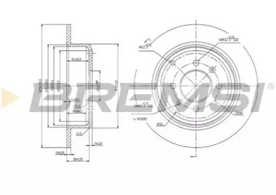 Тормозной диск (BREMSI: DBA869S)