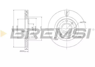 Тормозной диск (BREMSI: DBA870V)