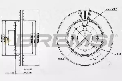 Тормозной диск (BREMSI: DBA885V)