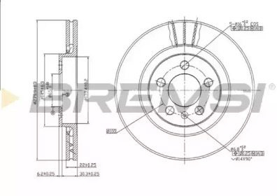 Тормозной диск (BREMSI: DBA928V)