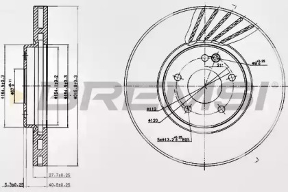 Тормозной диск (BREMSI: DBA964V)