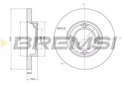 Тормозной диск (BREMSI: DBA968S)