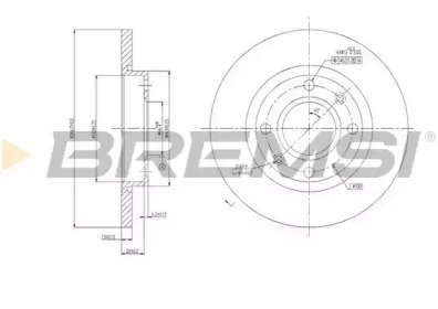 Тормозной диск (BREMSI: DBA995S)