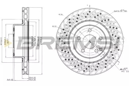 Тормозной диск (BREMSI: DBB120V)