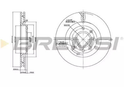 Тормозной диск (BREMSI: DBB140V)