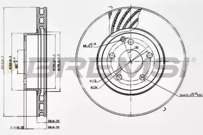 Тормозной диск (BREMSI: DBB263V)