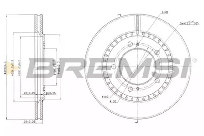 Тормозной диск (BREMSI: DBB282V)