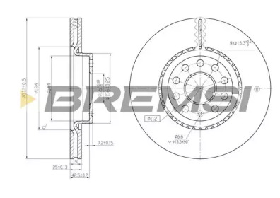 Тормозной диск (BREMSI: DBB305V)