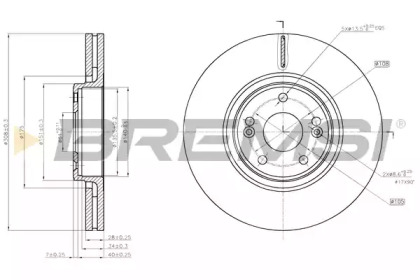 Тормозной диск (BREMSI: DBB511V)