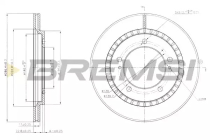 Тормозной диск (BREMSI: DBB687V)