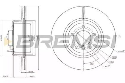 Тормозной диск (BREMSI: DBB811V)