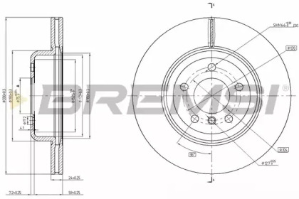 Тормозной диск (BREMSI: DBC039V)