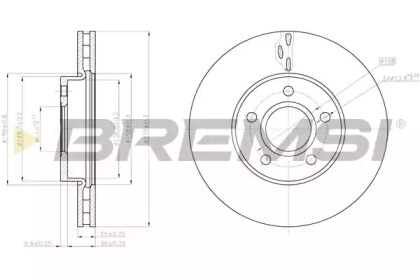 Тормозной диск (BREMSI: DBC062V)