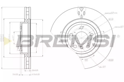 Тормозной диск (BREMSI: DBC203V)