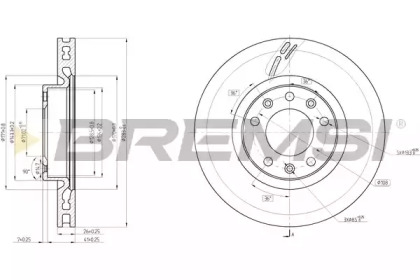 Тормозной диск (BREMSI: DBC405V)