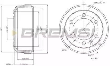 Тормозный барабан (BREMSI: DR5083)