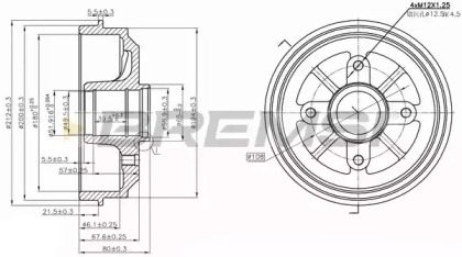 Тормозный барабан (BREMSI: DR5153)