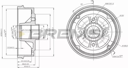 Тормозный барабан (BREMSI: DR5395)