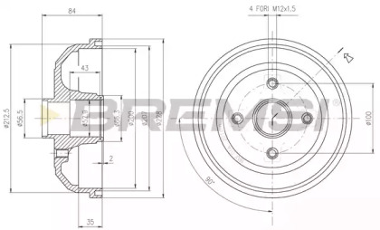 Тормозный барабан (BREMSI: DR5600)