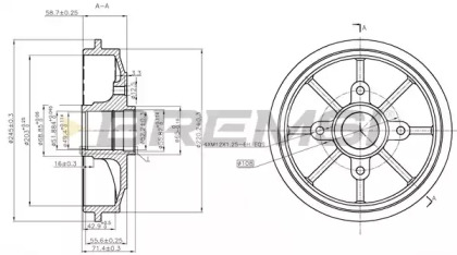 Тормозный барабан (BREMSI: DR5637)