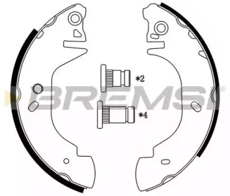 Комлект тормозных накладок (BREMSI: GF0230)