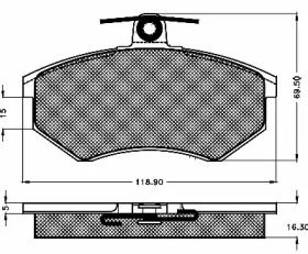 Комплект тормозных колодок (BSF: 10258)