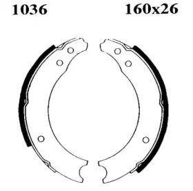 Комлект тормозных накладок (BSF: 01036)