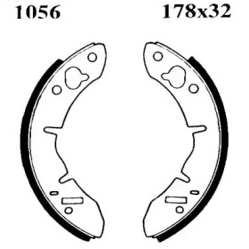 Комлект тормозных накладок (BSF: 01056)