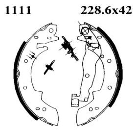 Комлект тормозных накладок (BSF: 01111)