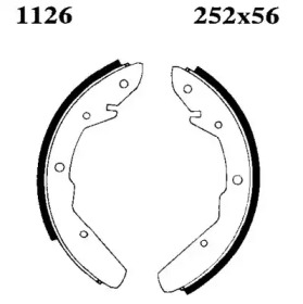 Комлект тормозных накладок (BSF: 01126)