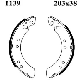 Комлект тормозных накладок (BSF: 01139)