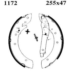 Комлект тормозных накладок (BSF: 01172)