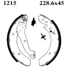 Комлект тормозных накладок (BSF: 01215)