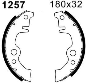 Комлект тормозных накладок (BSF: 01257)