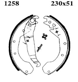 Комлект тормозных накладок (BSF: 01258)