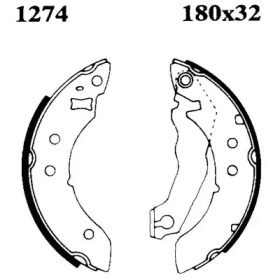 Комлект тормозных накладок (BSF: 01274)