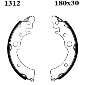 Комлект тормозных накладок (BSF: 01312)