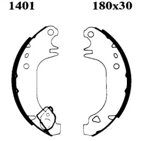 Комлект тормозных накладок (BSF: 01401)