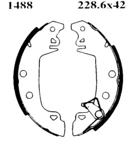 Комлект тормозных накладок (BSF: 01488)