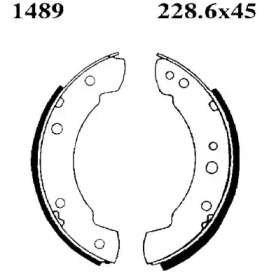 Комлект тормозных накладок (BSF: 01489)