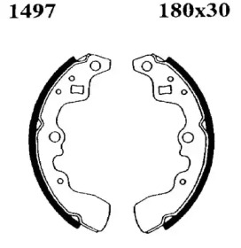 Комлект тормозных накладок (BSF: 01497)
